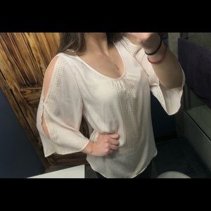 Jennifer Lopez Cream Pink Top